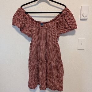 Old Navy Gingham Off-Shoulder Dress